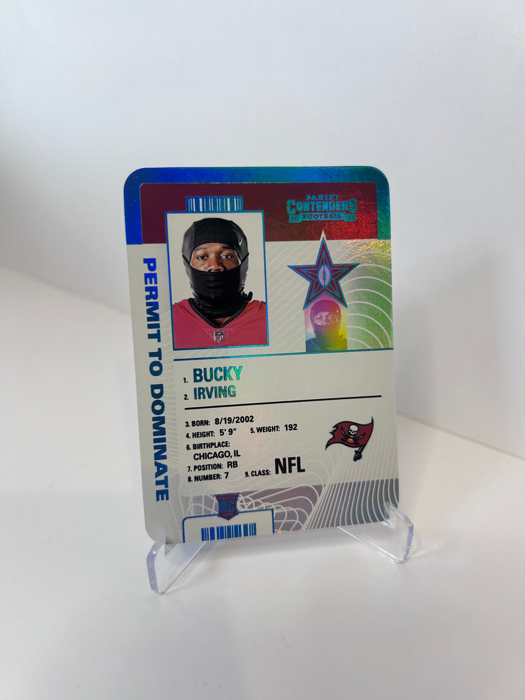 2024 Panini Contenders Permit To Dominate Bucky Irving #13 RC Case Hit SSP Bucs