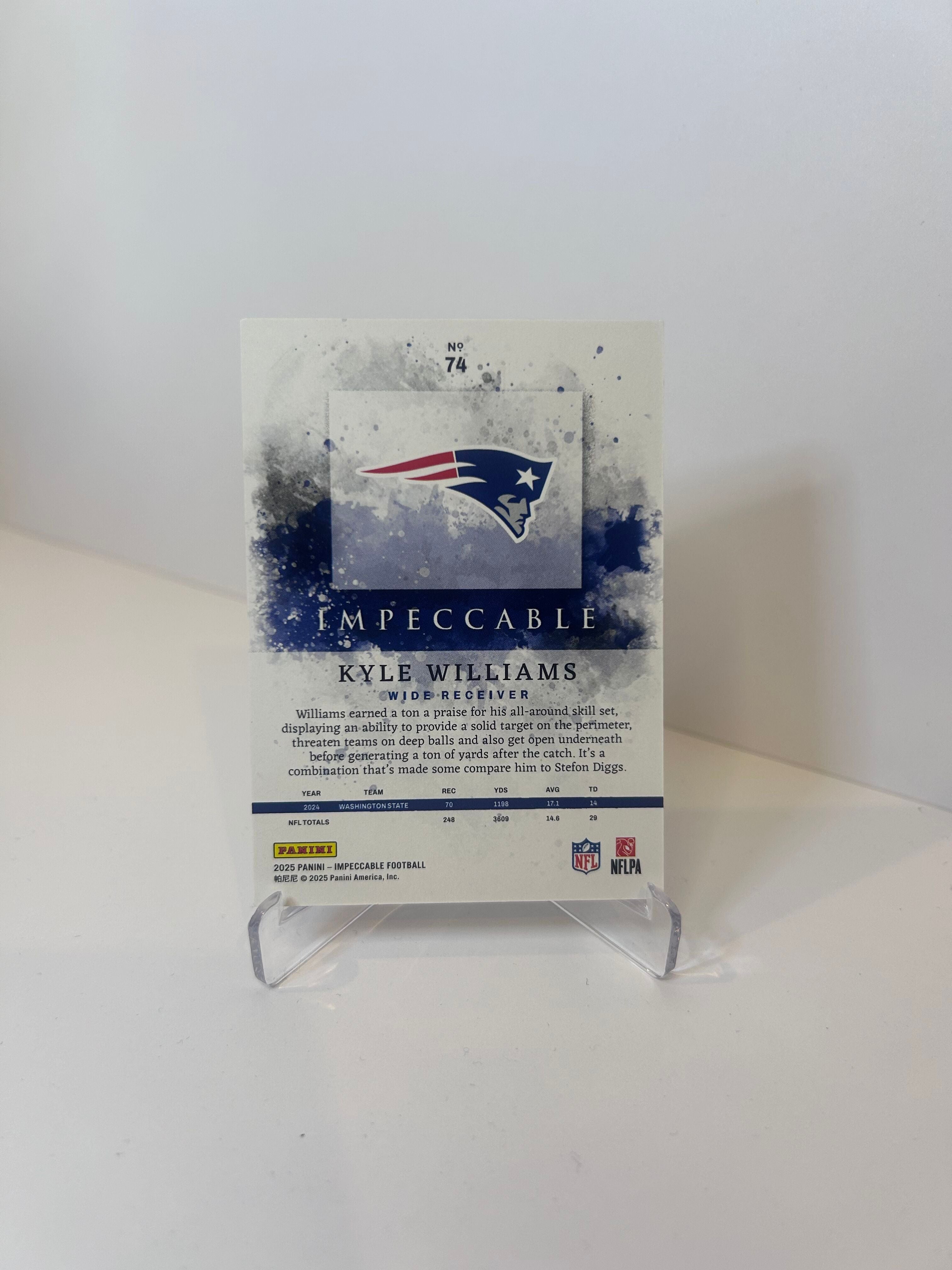 2025 Panini Impeccable - Rookies Kyle Williams #80 /80 (RC)
