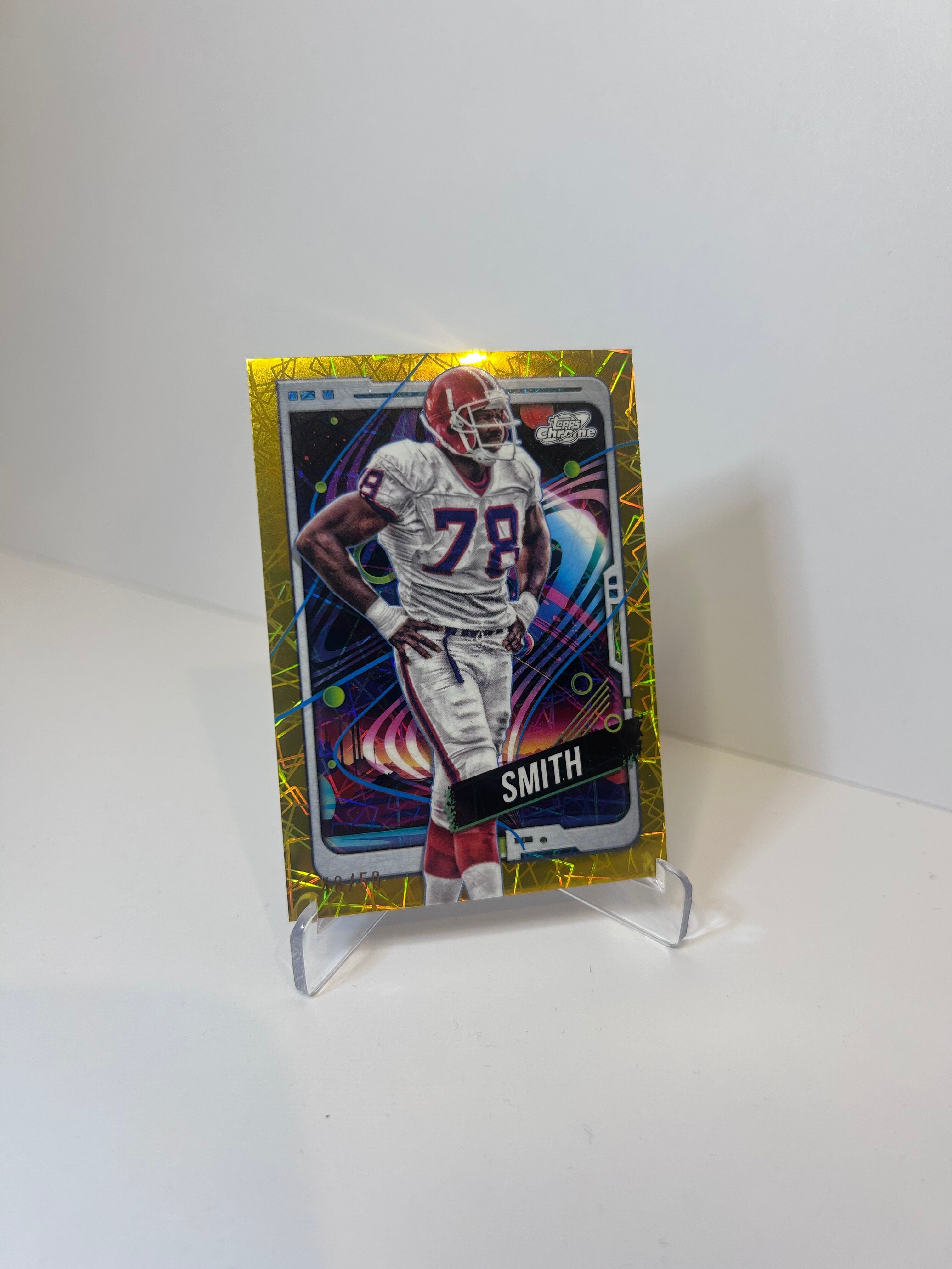 2024 topps Cosmic Chrome Bruce Smith gold interstellar #7 48/50