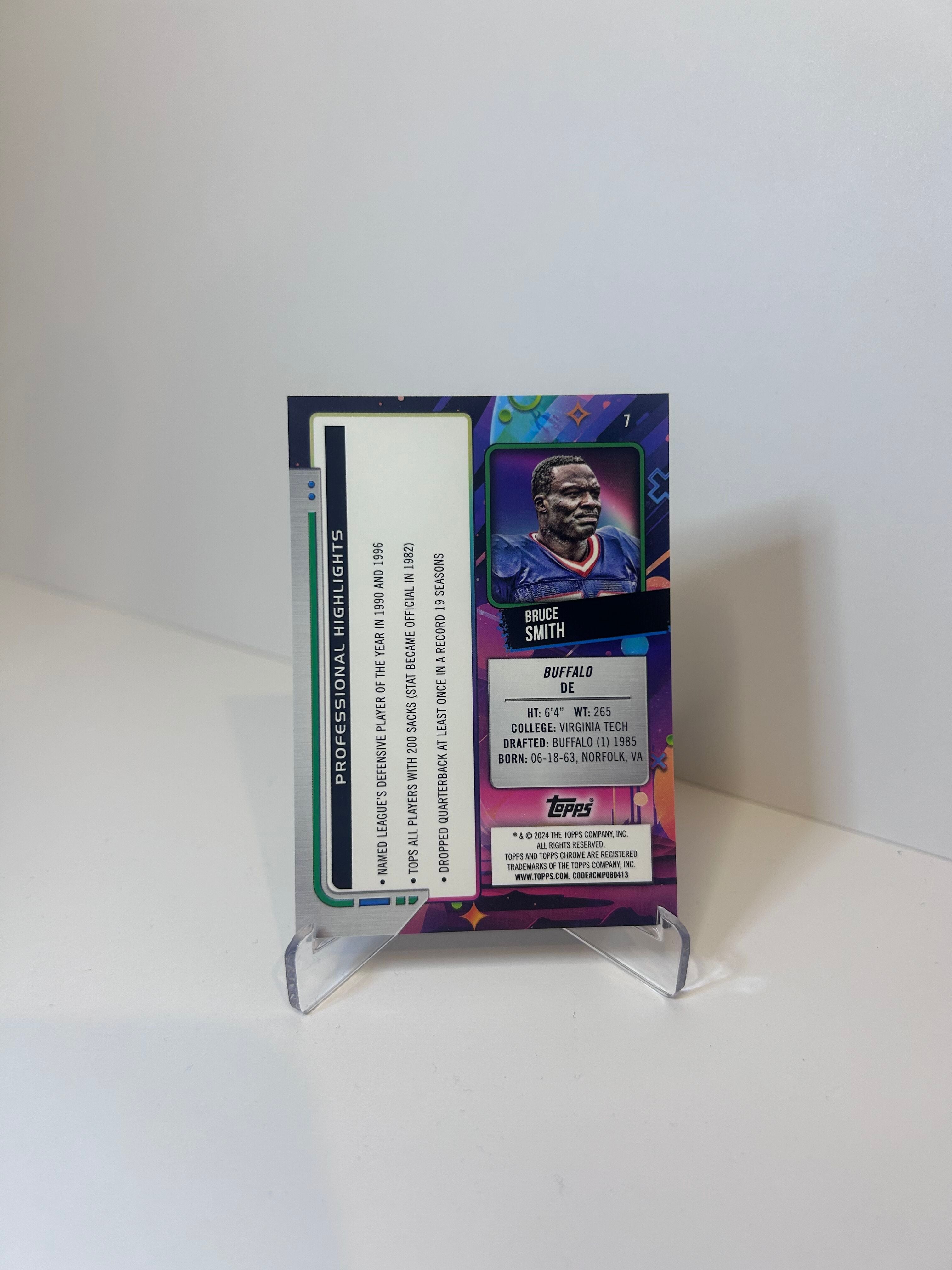 2024 topps Cosmic Chrome Bruce Smith gold interstellar #7 48/50