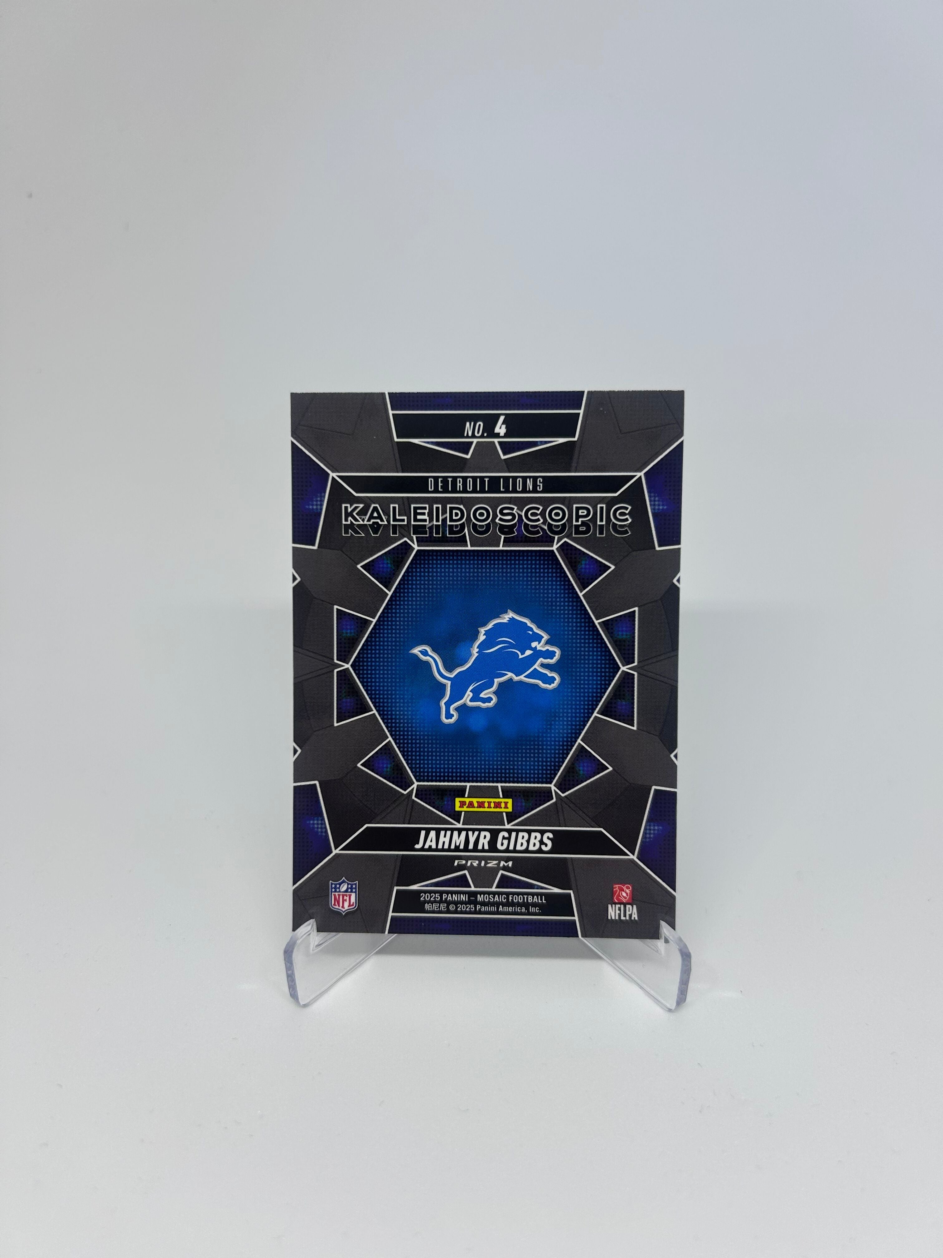 2025 Panini Mosaic Jahmyr Gibbs Kaleidoscopic Prizm SSP Case Hit