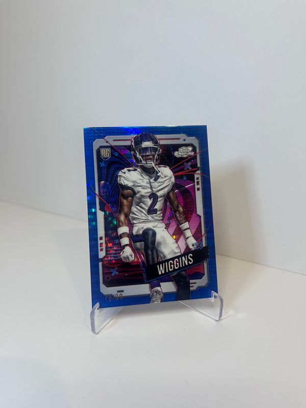 2024 Topps Chrome Cosmic #109 Nate Wiggins Blue Moon Refractors 78/99