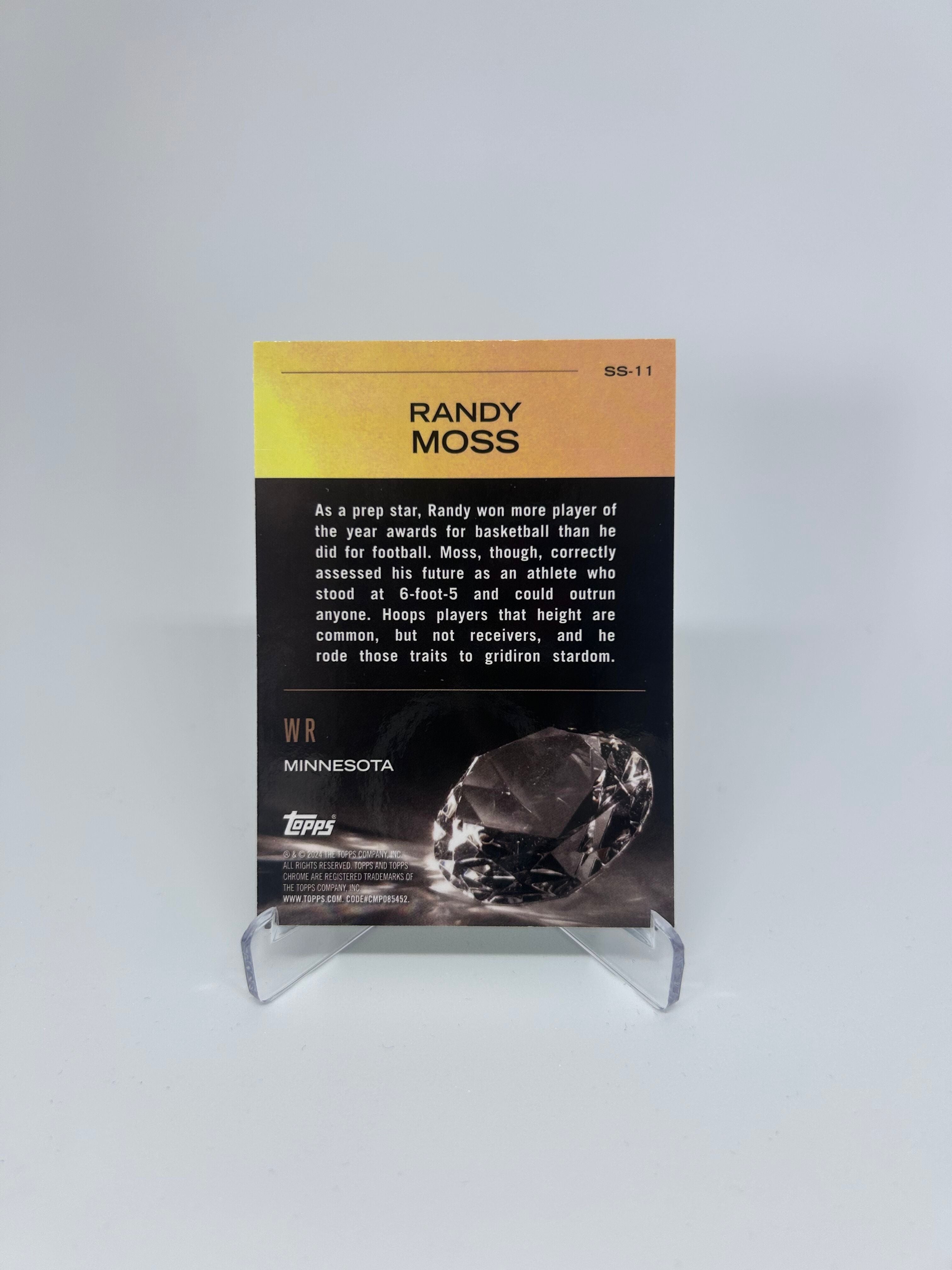 2024 topps chrome Sunday Swag green Randy Moss /99